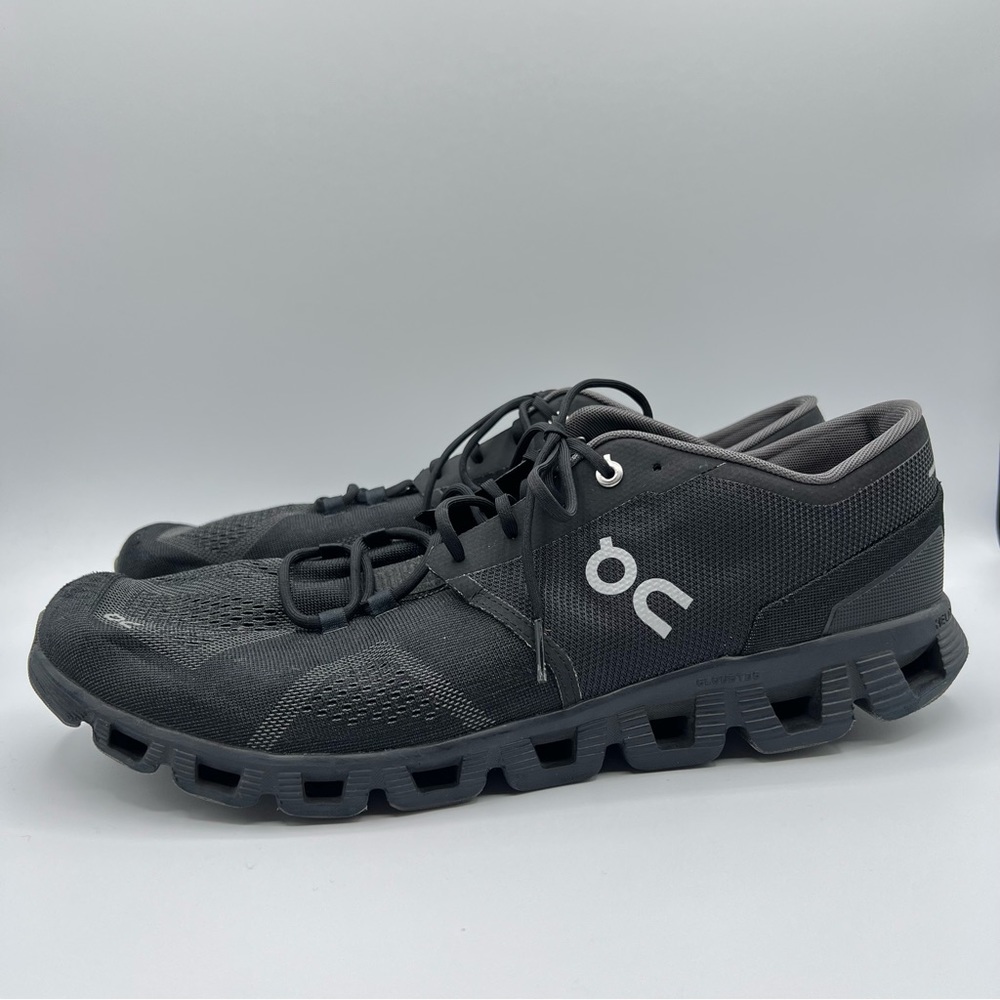 On Running Cloud X Black Low Top Sneakers Men’s Size 14 - Picture 4 of 8